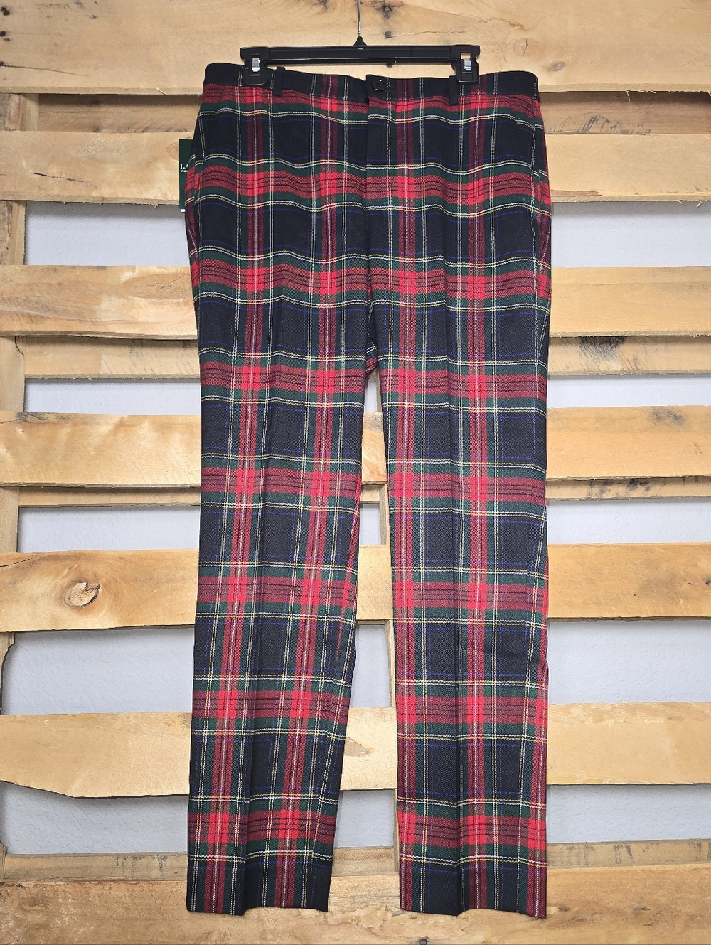 NWT ✨️Lauren Ralph Lauren Classic Red & Navy Plaid Trousers Size:8